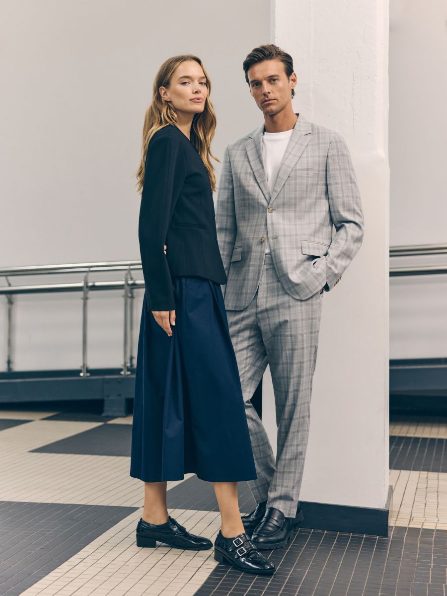Blazer im Slim-Fit mit Viskosegemisch - hellgrau - RESERVED