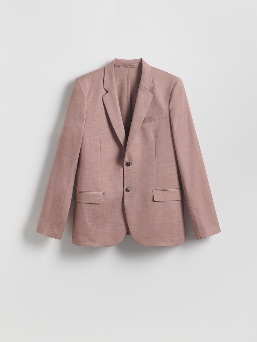 Marynarka slim fit z domieszką wiskozy - jasnofioletowy - RESERVED