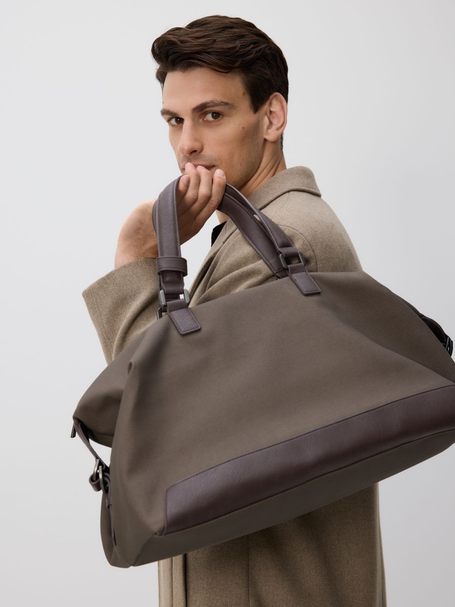 Weekend bag - dark brown - RESERVED
