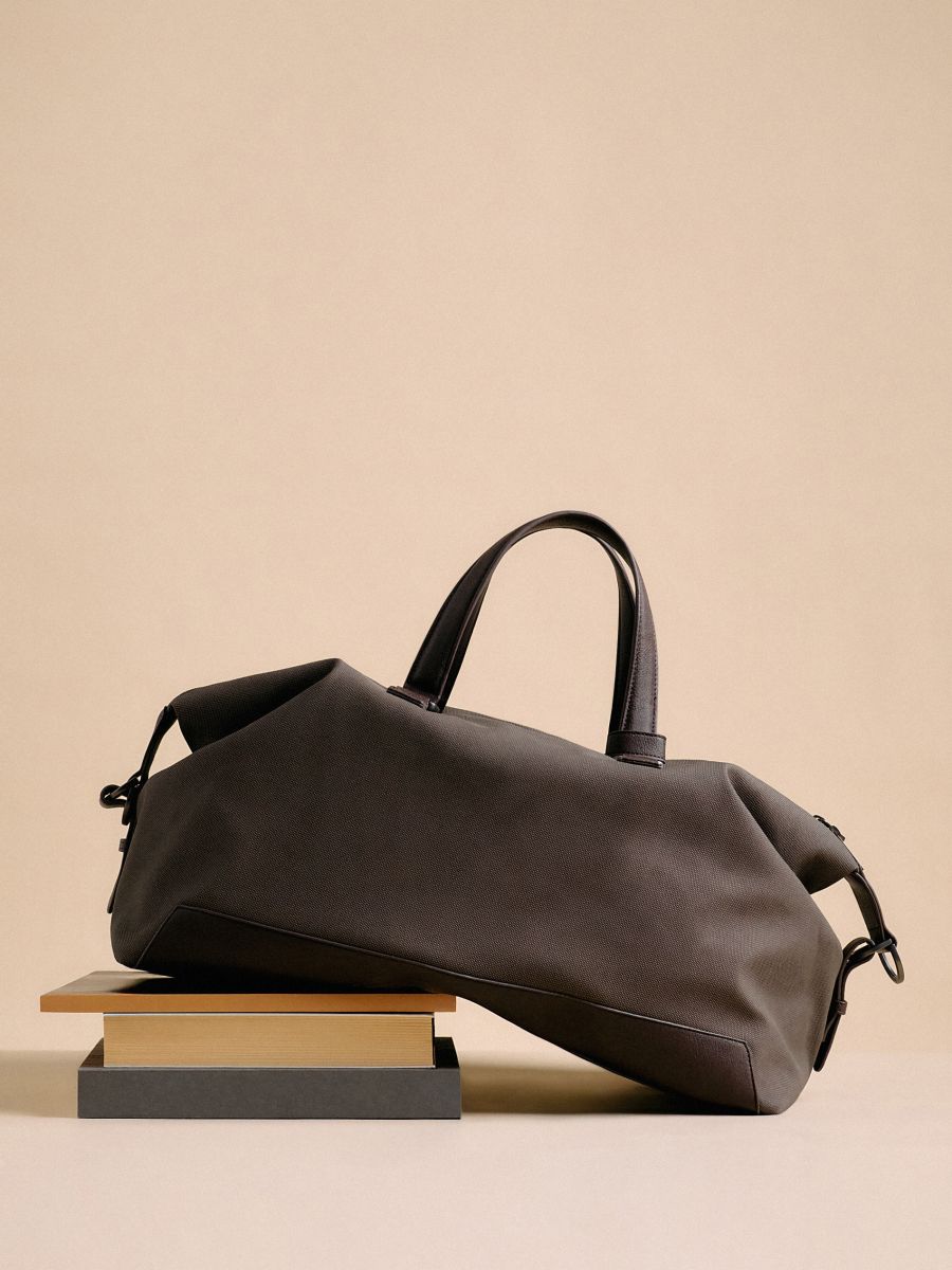 Weekend bag - dark brown - RESERVED