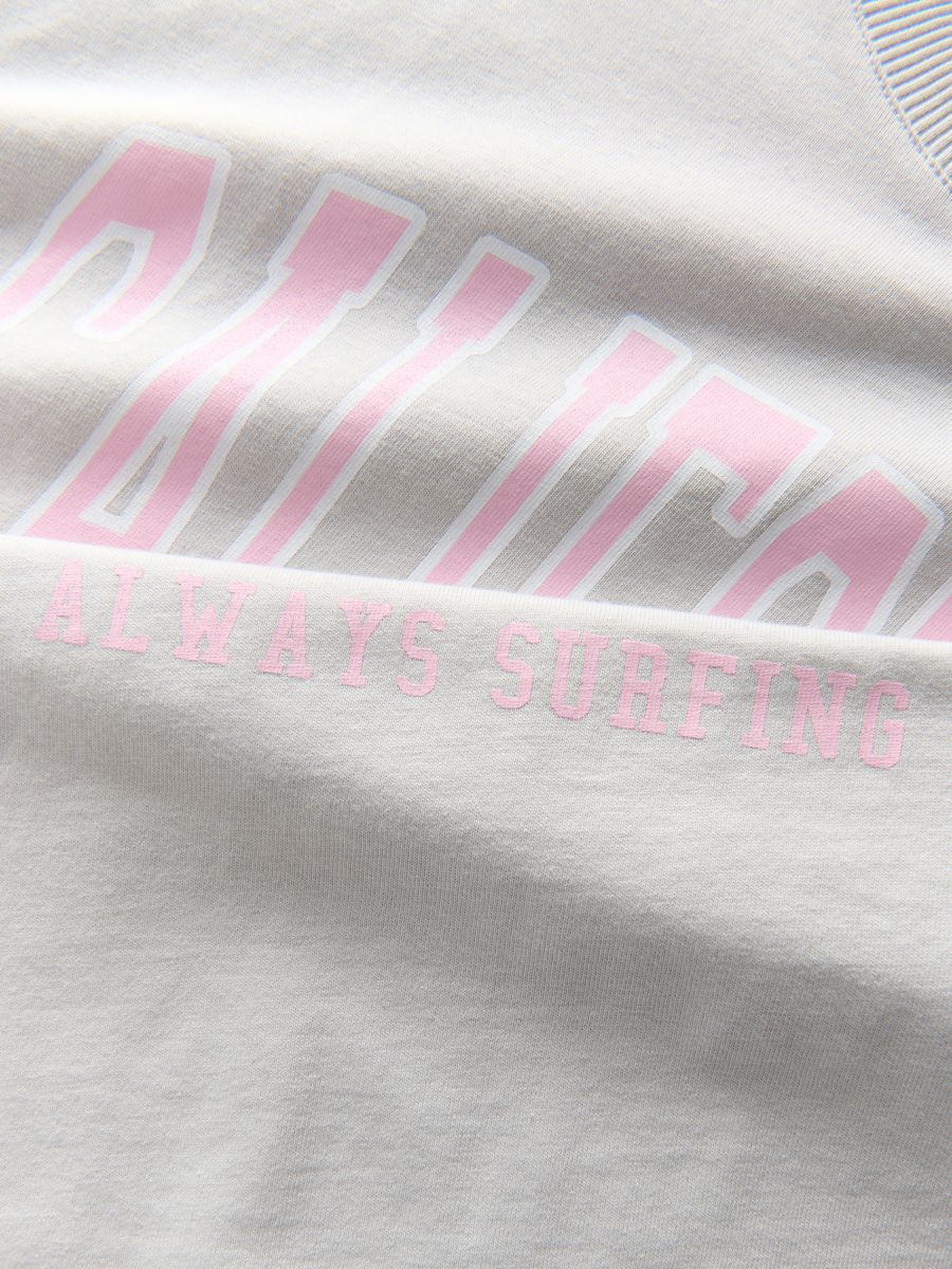 Short T-shirt with print - light grey - RESERVED - 4