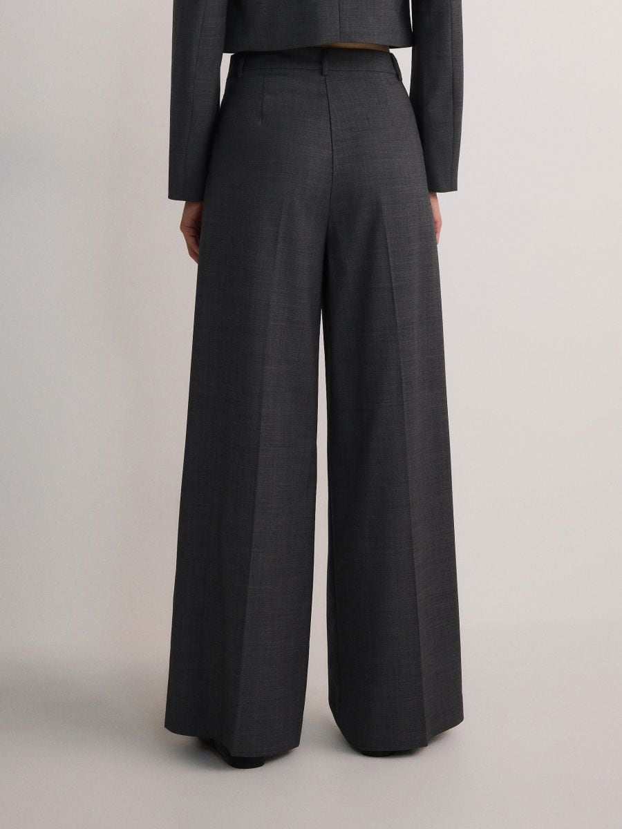 Pantalone od odela s mešavinom vune - tamno siva - RESERVED - 4