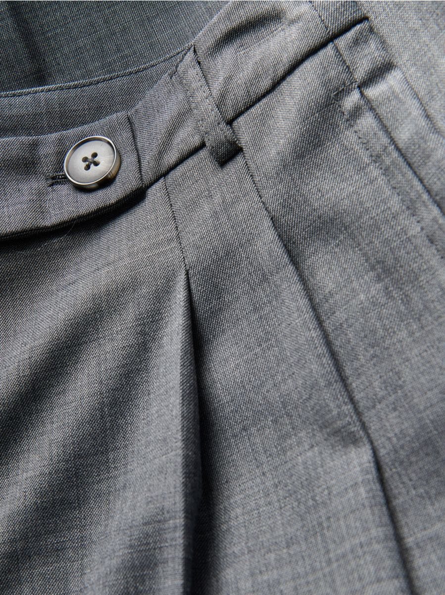 Pantalone od odela s mešavinom vune - tamno siva - RESERVED - 6