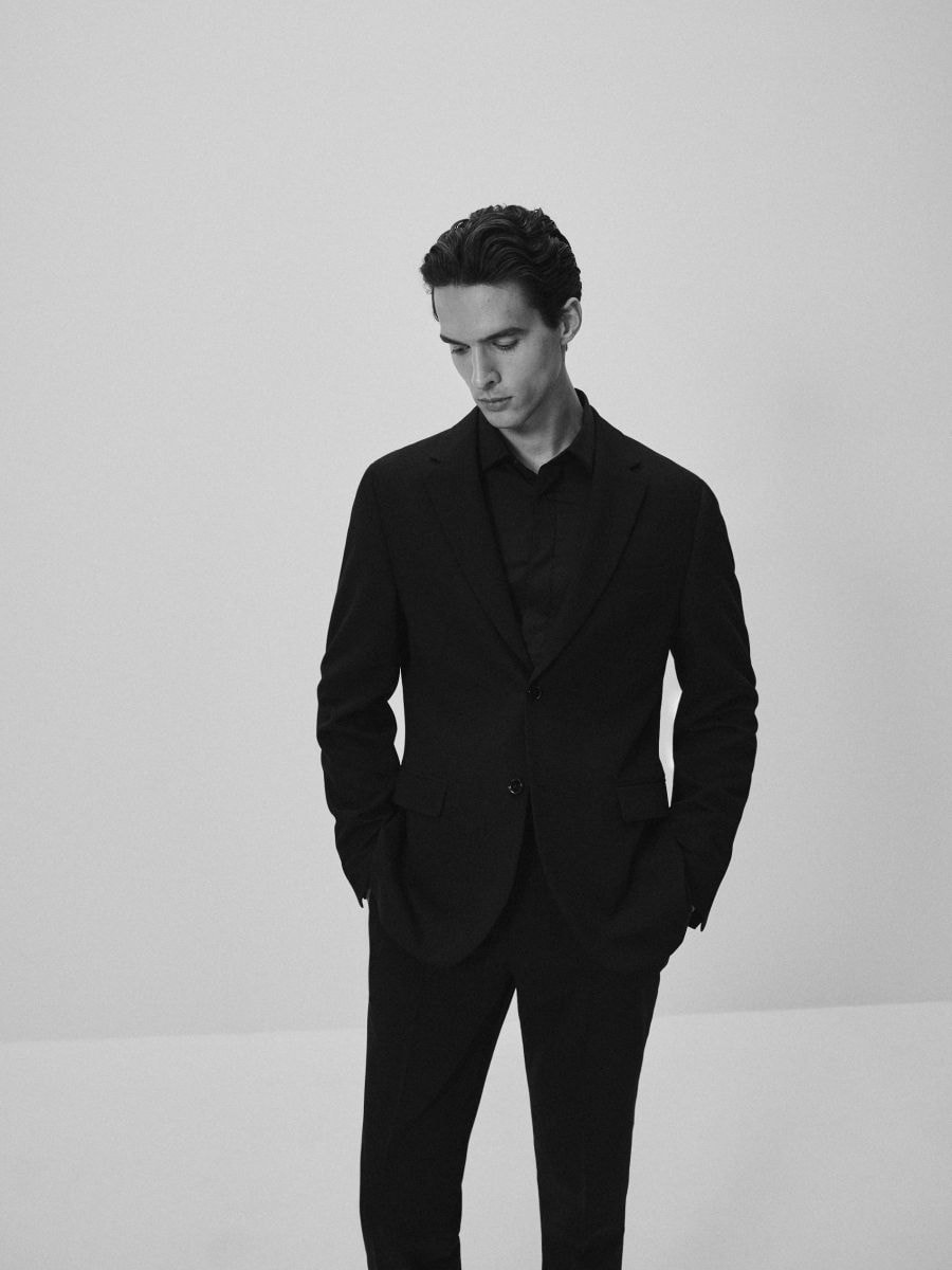 Slim fit blazer - black - RESERVED