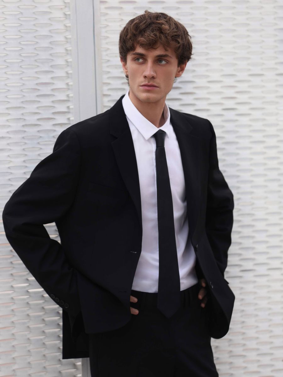 Slim fit sako - crno - RESERVED