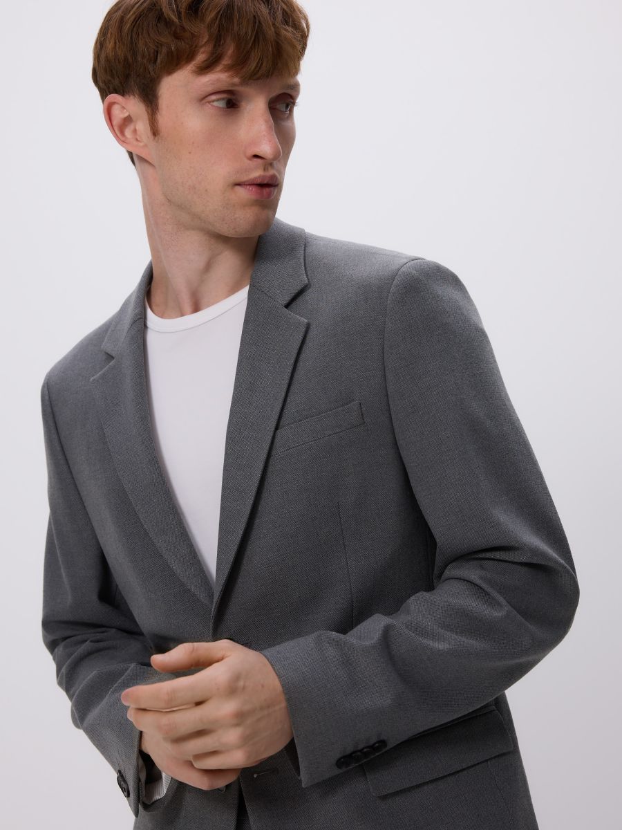 Viskoosisegust pintsak regular fit - tumehall - RESERVED