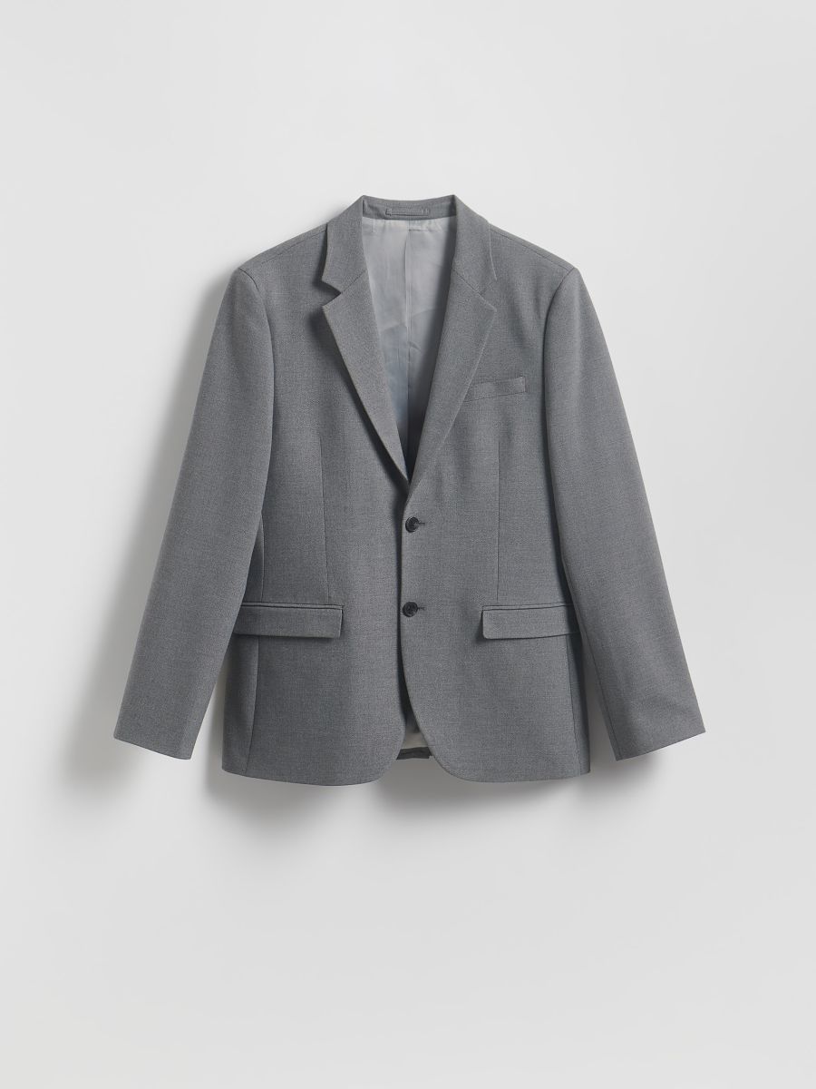 Marynarka regular z dodatkiem wiskozy Kolor ciemnoszary