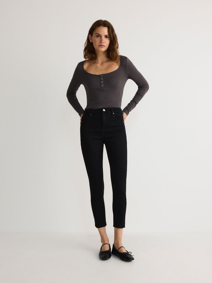 Slim push up farmerke - crno - RESERVED