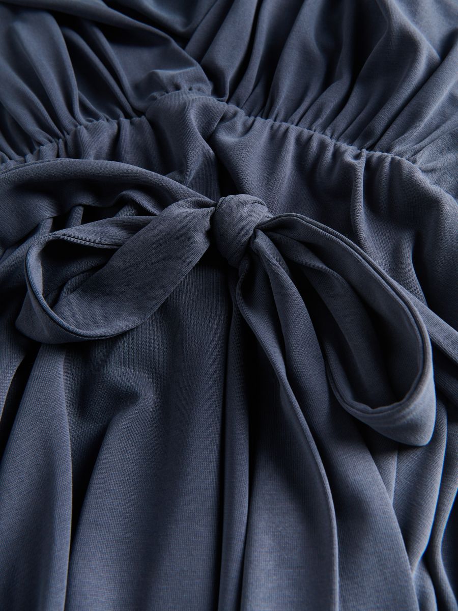 Abito midi in modal - steel blue - RESERVED - 5