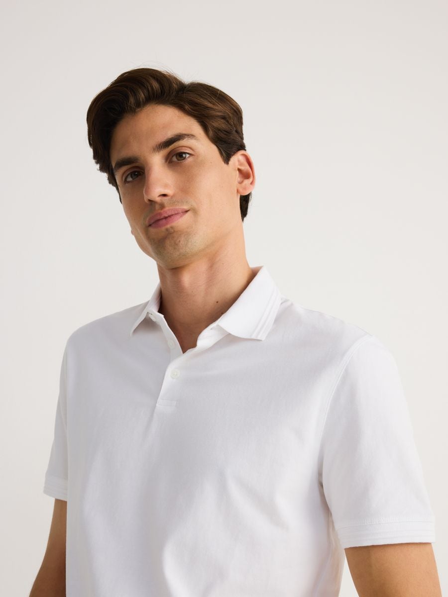 Regular polo-majica - bijela - RESERVED