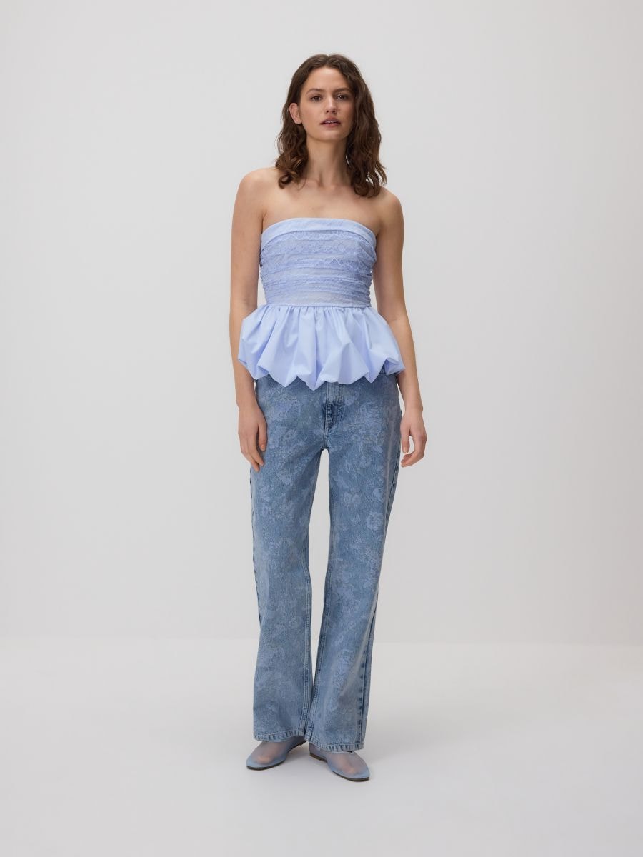 Bubble-style top - pale blue - RESERVED - 2