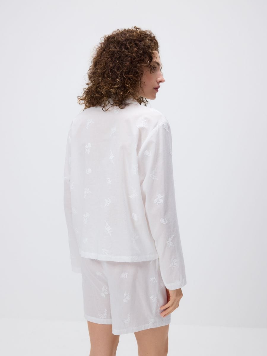 Two piece pyjama set with embroidery - cream - RESERVED - 4