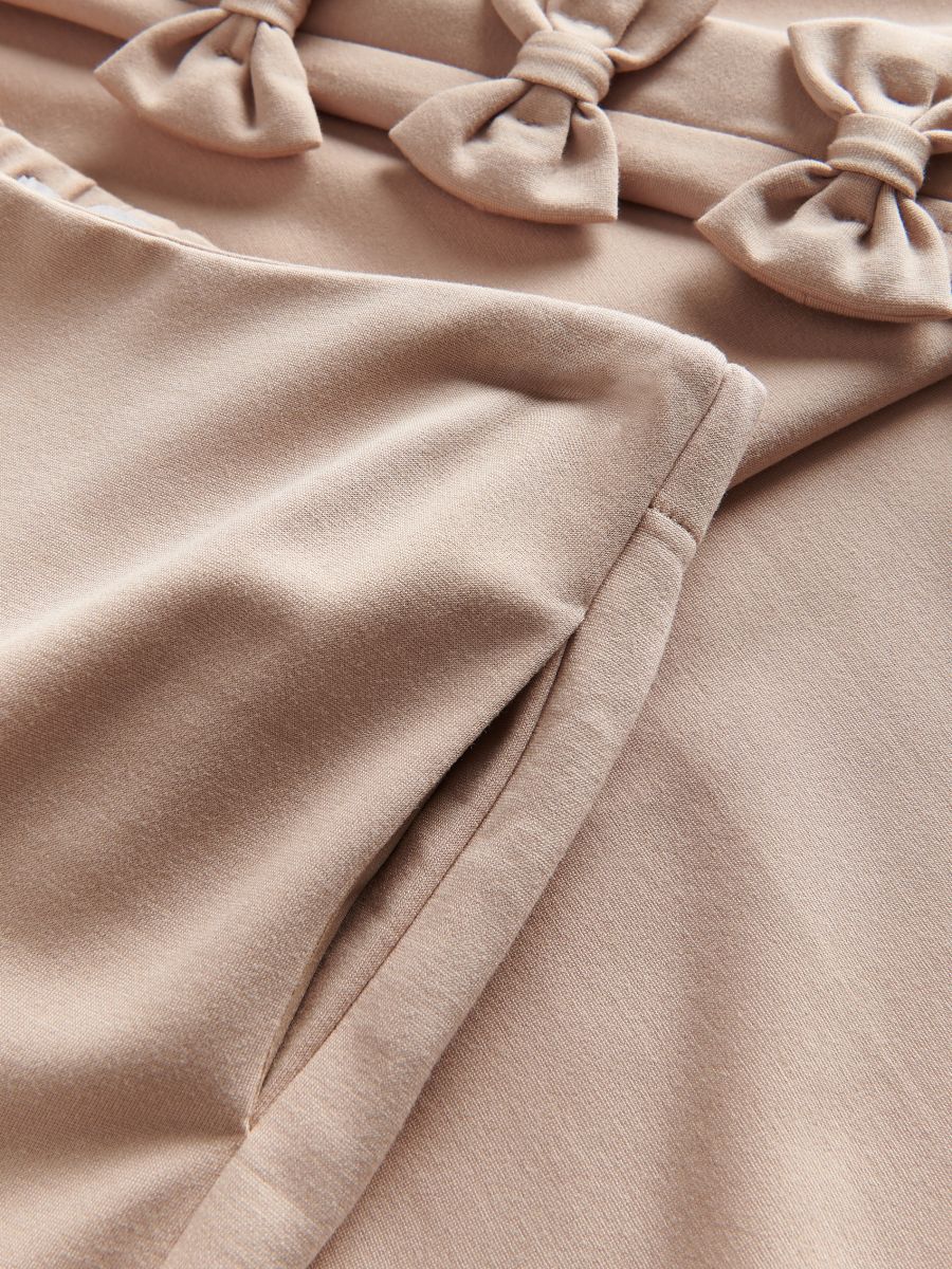 Pants with bows - beige - RESERVED - 5