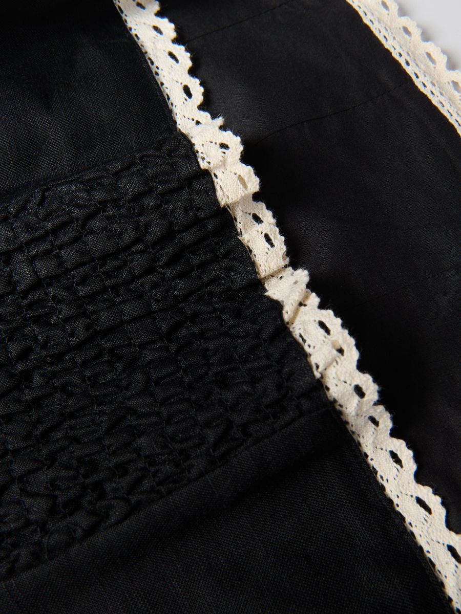 Linen blend top - black - RESERVED - 7
