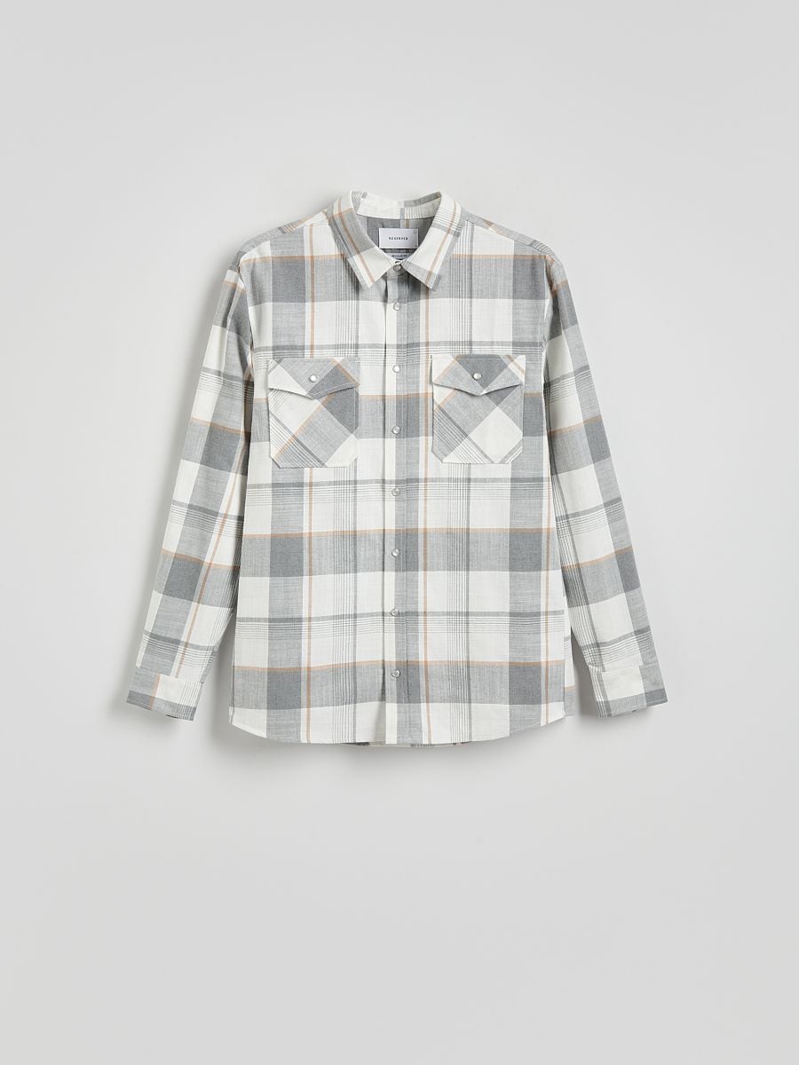 Regular fit check shirt - mid grey - RESERVED - 6