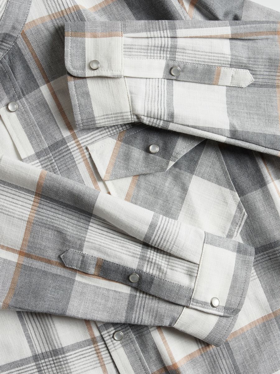 Regular fit check shirt - mid grey - RESERVED - 7