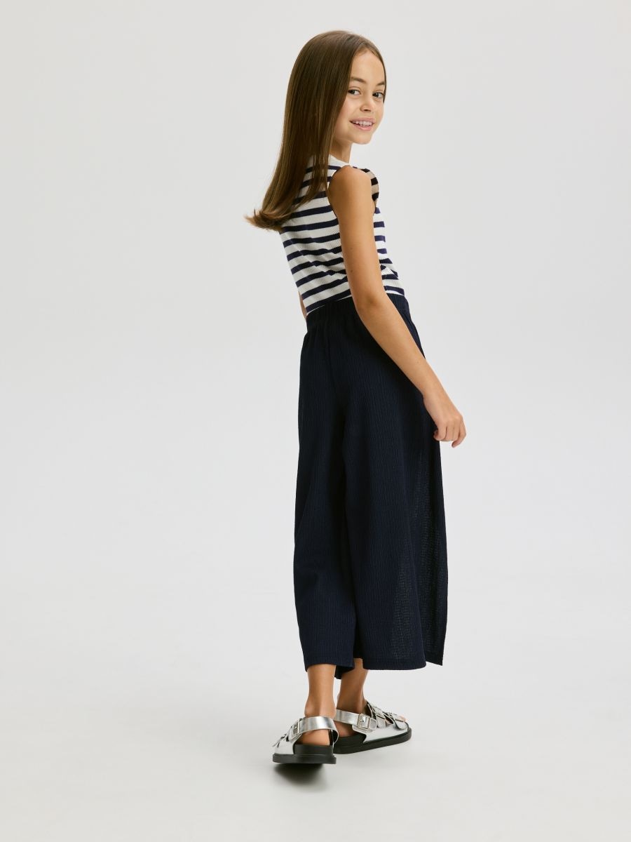 Pleated culottes - navy - RESERVED - 2