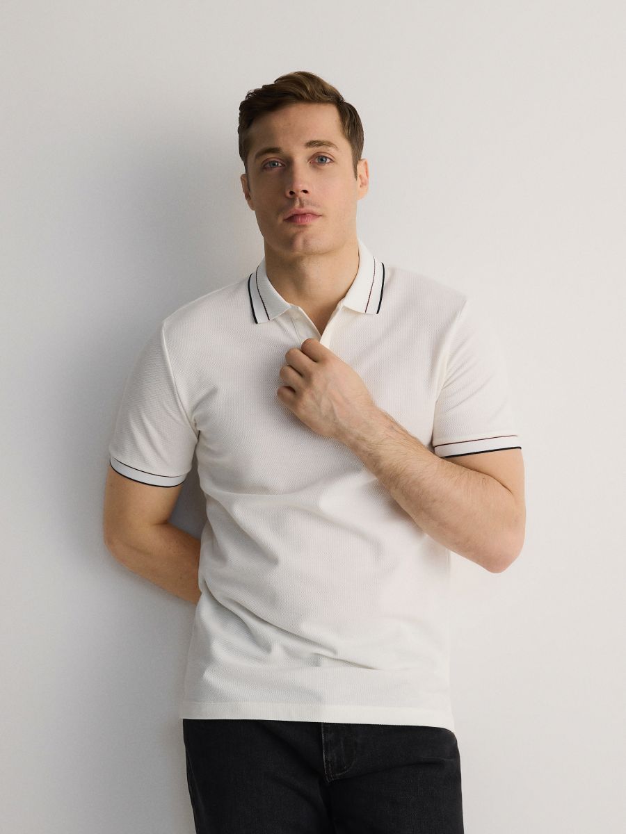 MEN`S POLO - belo - RESERVED