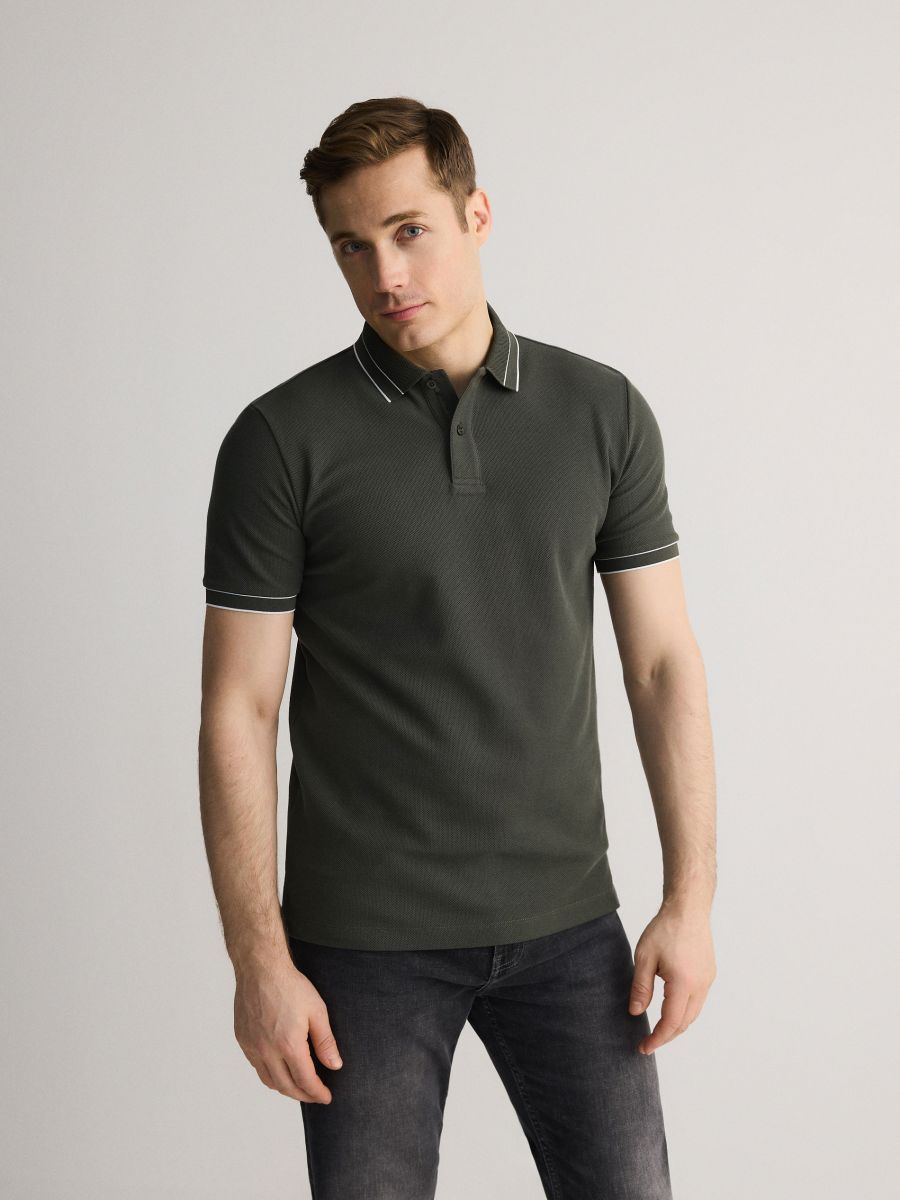 MEN`S POLO - svetlo maslinasta - RESERVED