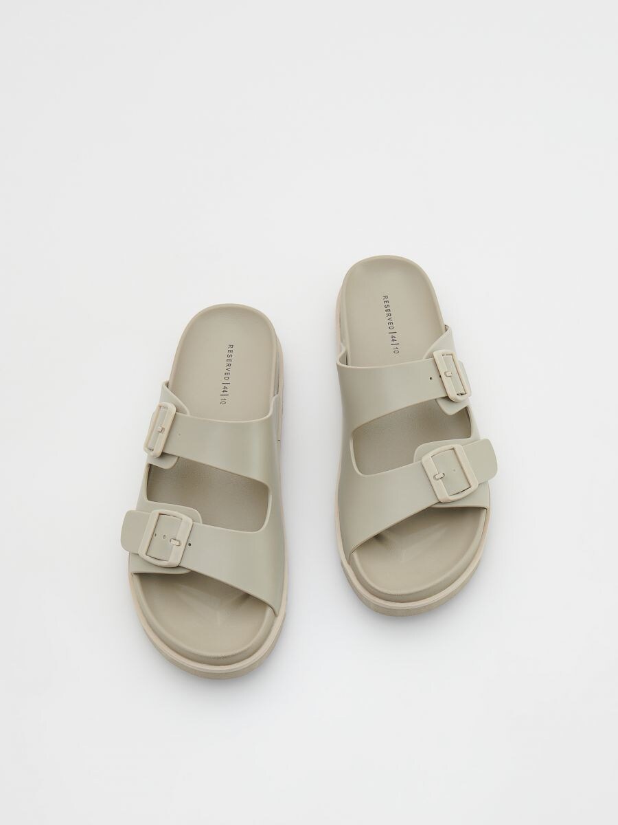 Plain sliders - beige - RESERVED - 2