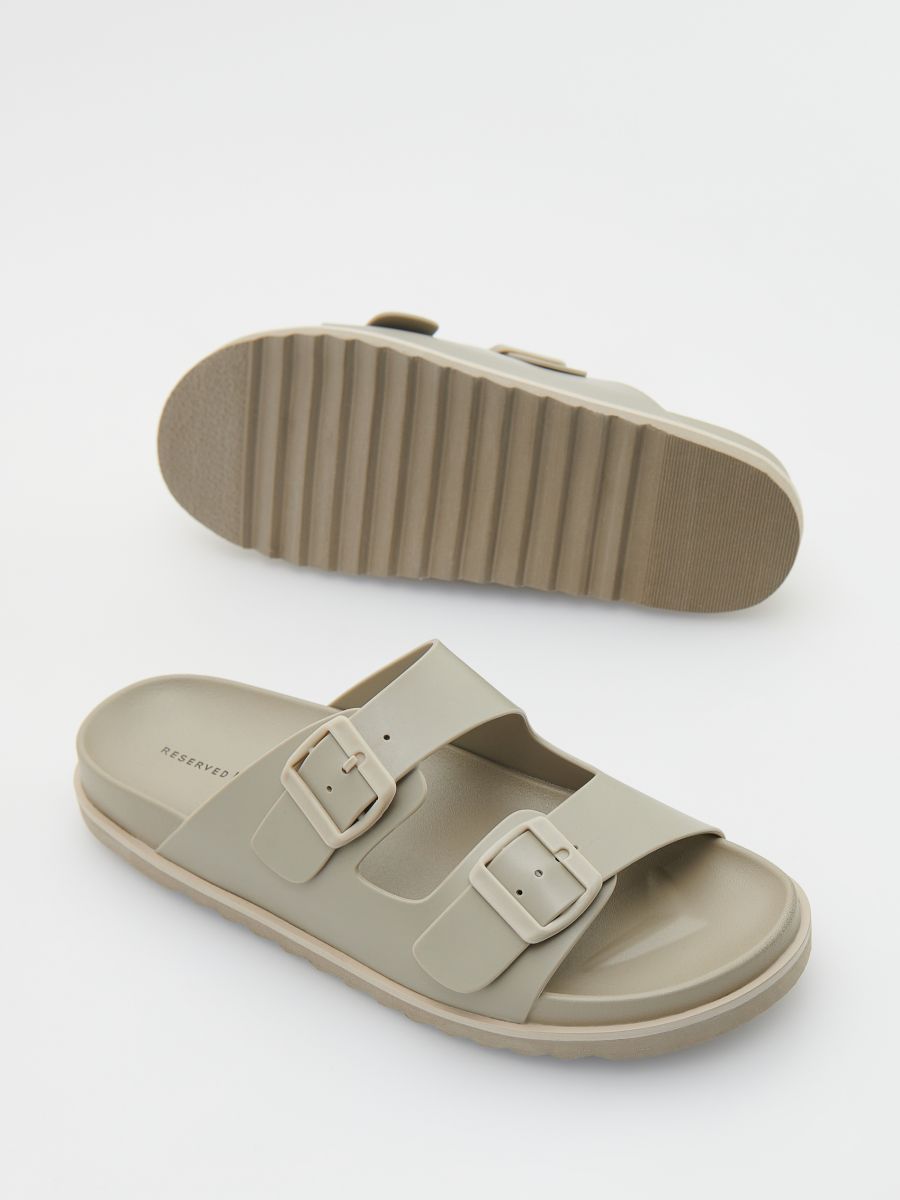 Plain sliders - beige - RESERVED - 4