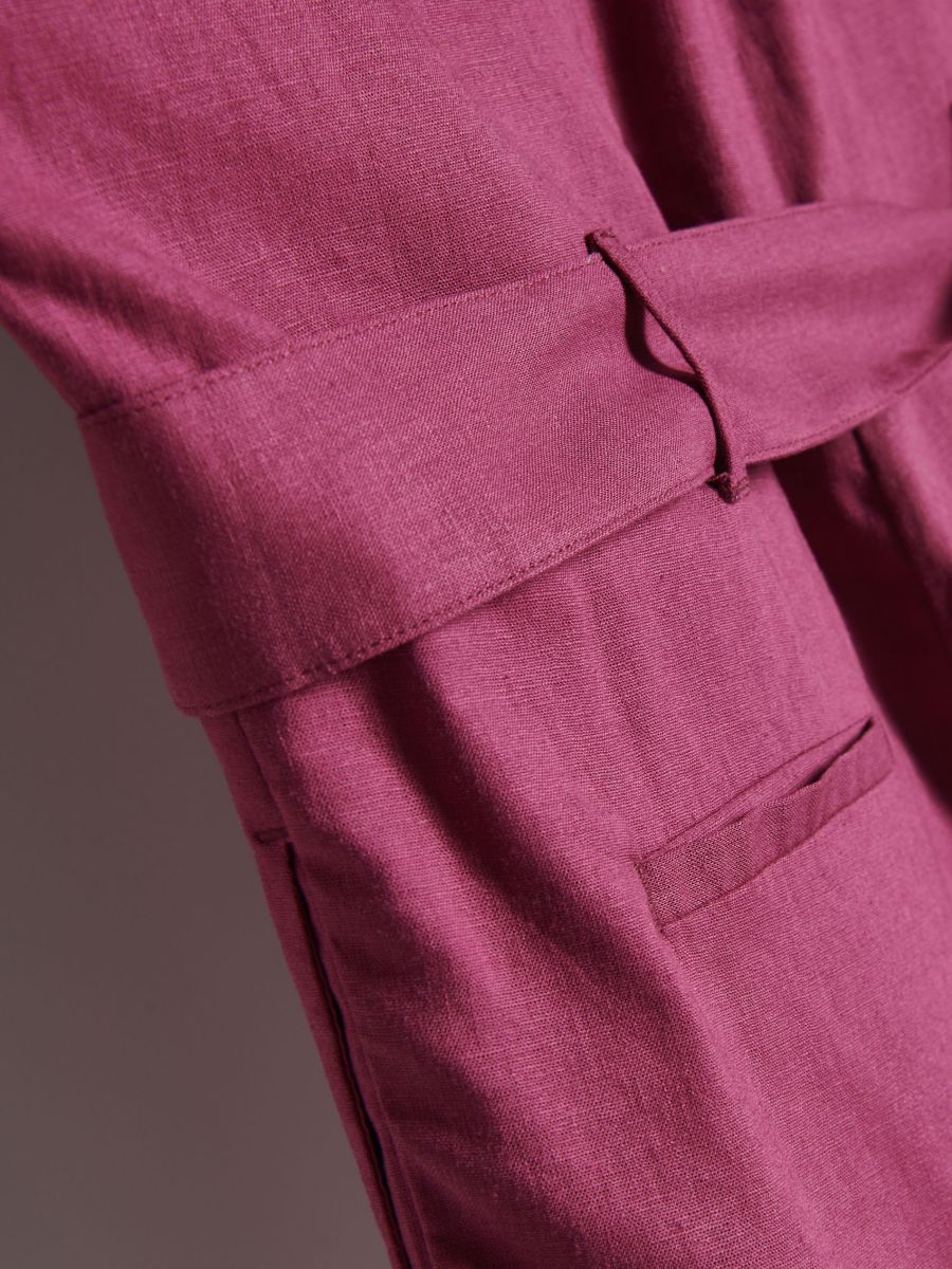 Linen blend jumpsuit - purple - RESERVED - 6