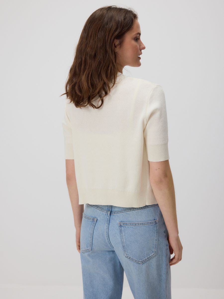 Sweater with knit top - cream - RESERVED - 6