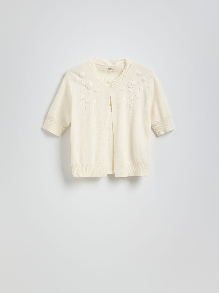 Sweater with knit top - cream - RESERVED - 7