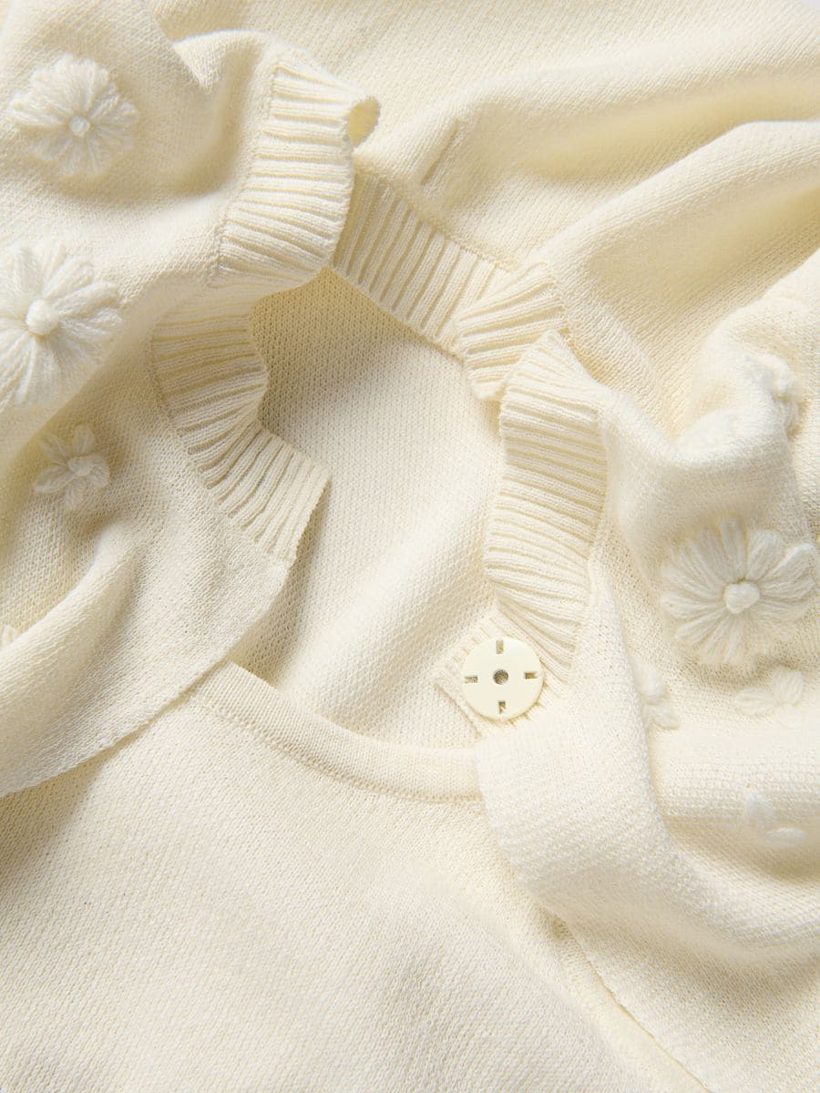 Sweater with knit top - cream - RESERVED - 8
