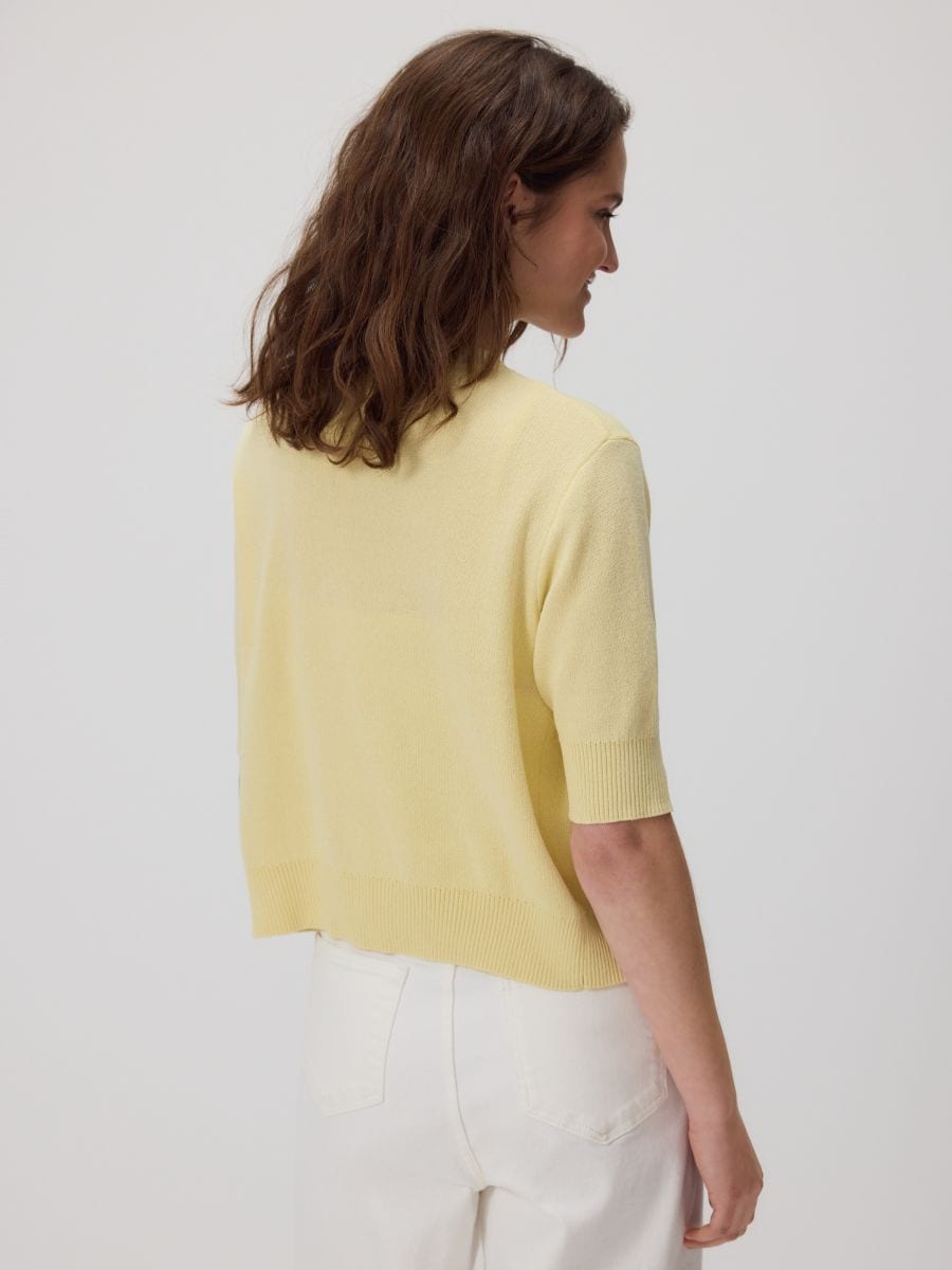 Sweater with knit top - light yellow - RESERVED - 2