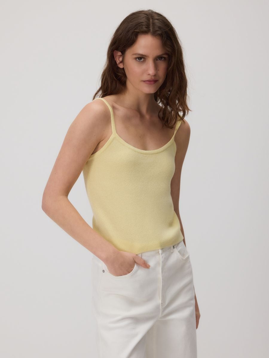 Sweater with knit top - light yellow - RESERVED - 4