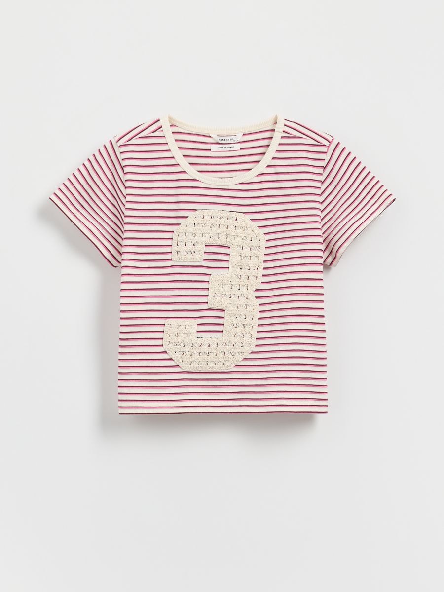 T-shirt with appliqué - multicolor - RESERVED - 3