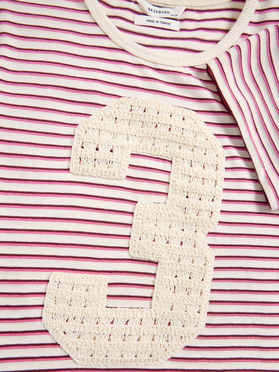 T-shirt with appliqué - multicolor - RESERVED - 4