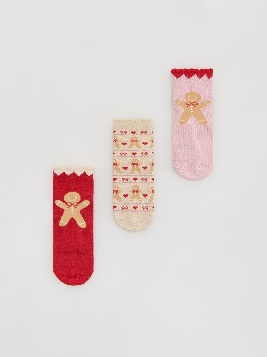 Set van 3 paar sokken met antislipzool - meerkleurig - RESERVED