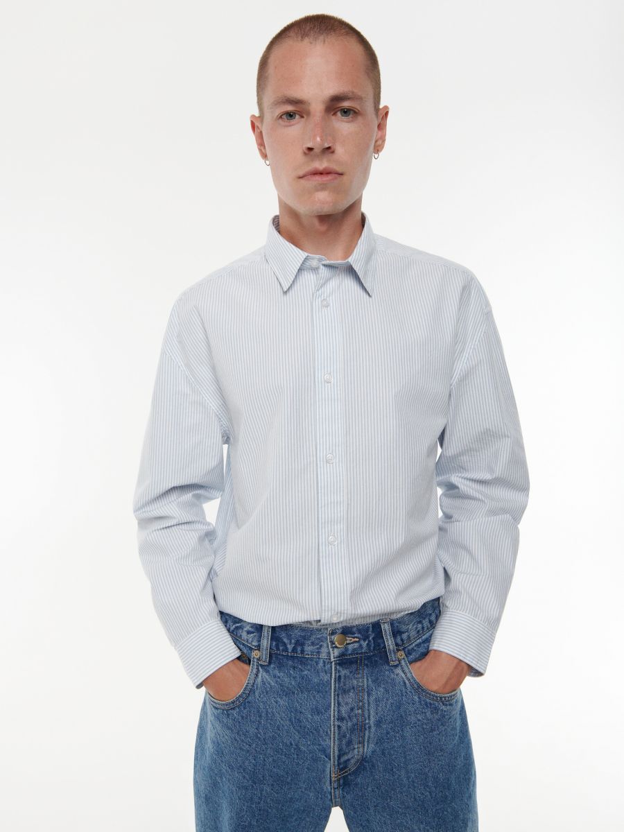 Relaxed fit shirt Color pale blue - RESERVED - 8491H-05X