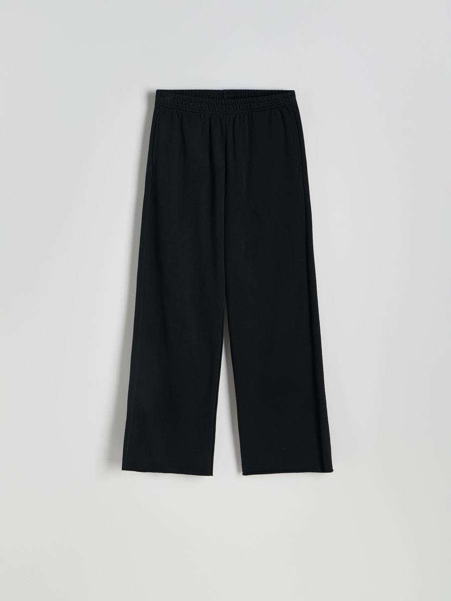 LADIES` TROUSERS - ΜΑΥΡΟ - RESERVED