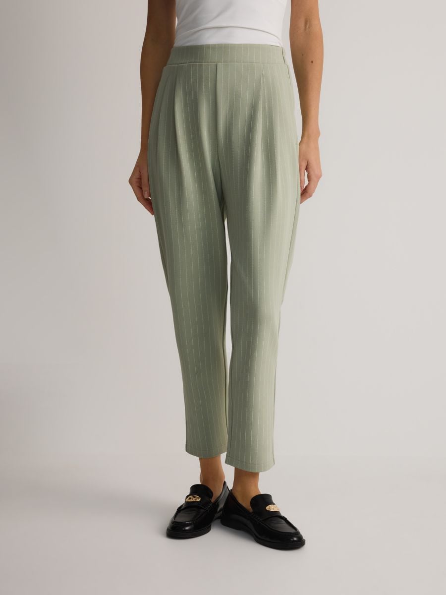 Pinstripe suit trousers - mint green - RESERVED - 2