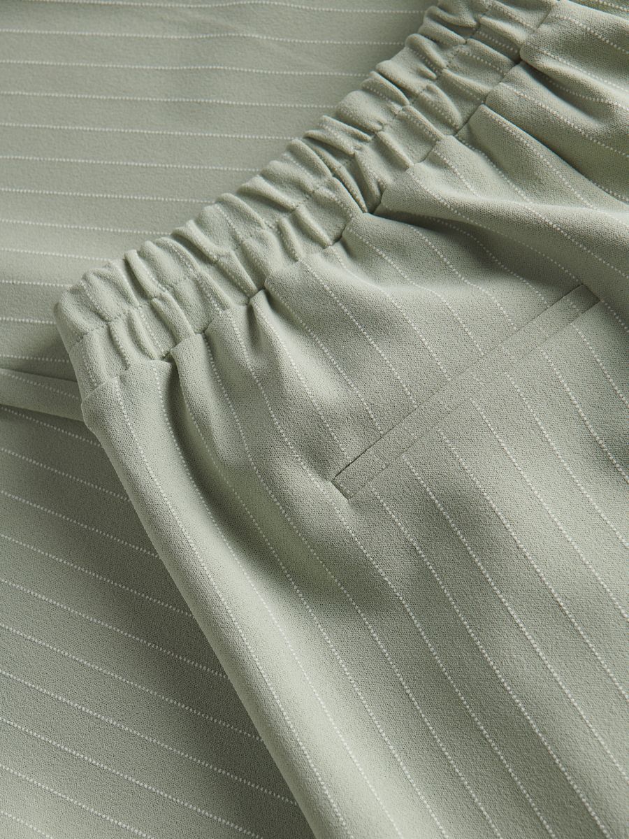 Pinstripe suit trousers - mint green - RESERVED - 7