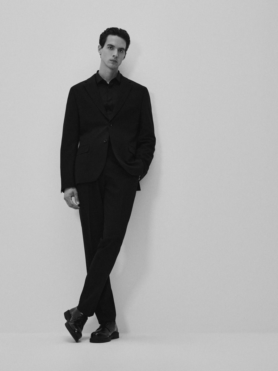 Anzughose in Slim-Fit - schwarz - RESERVED