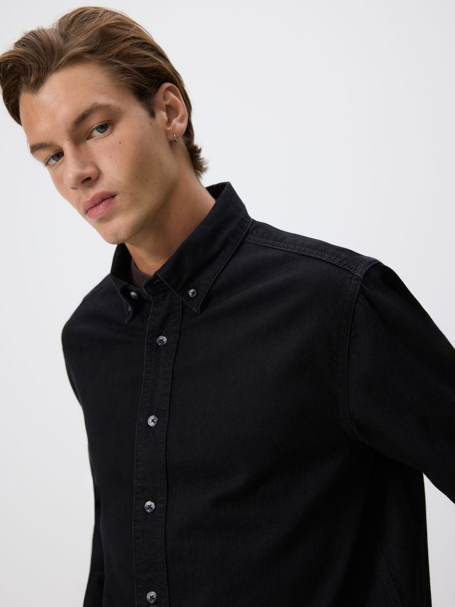 Regular fit farmering - fekete - RESERVED