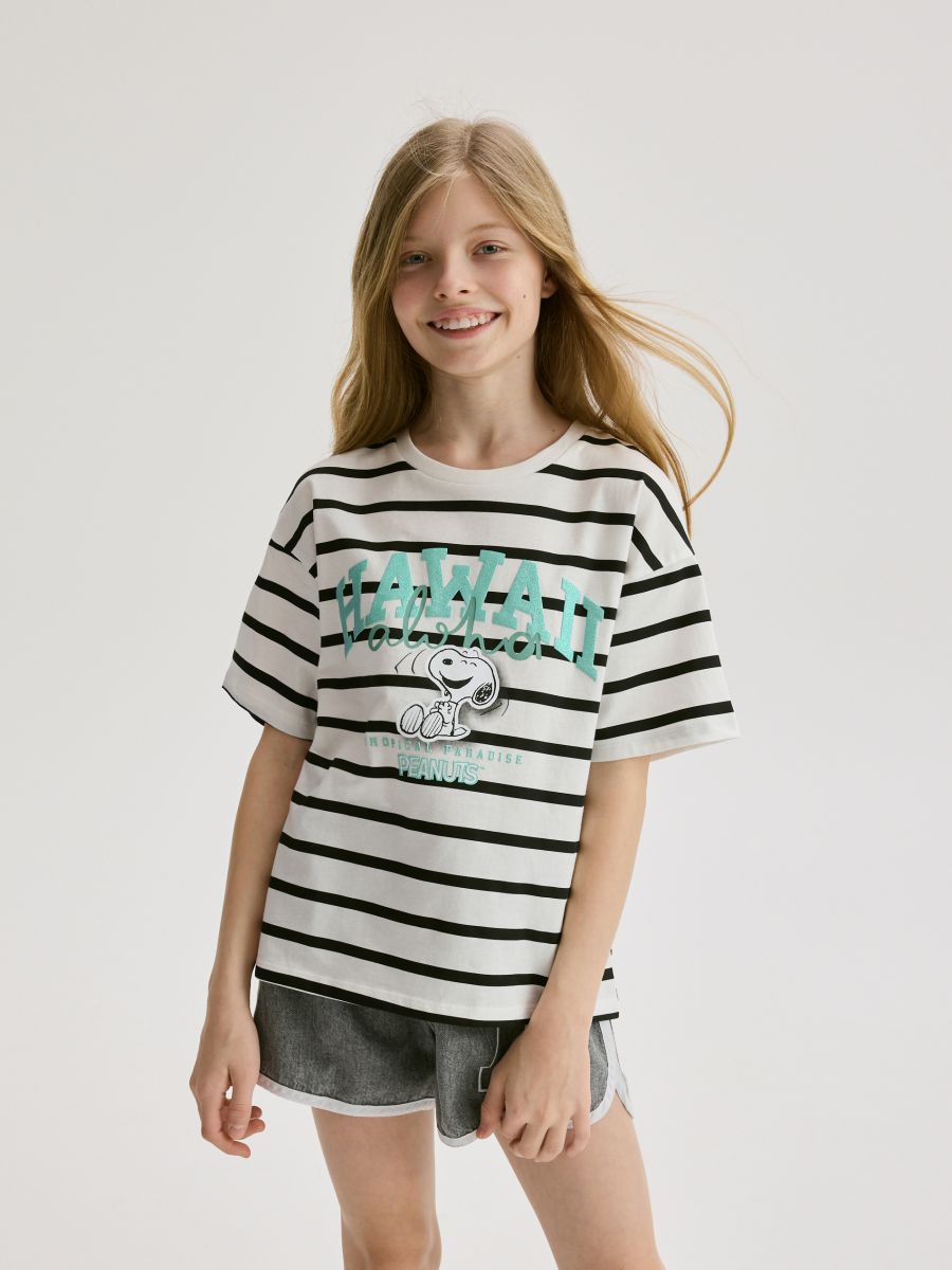 T-shirt with Snoopy print - multicolor - RESERVED - 3