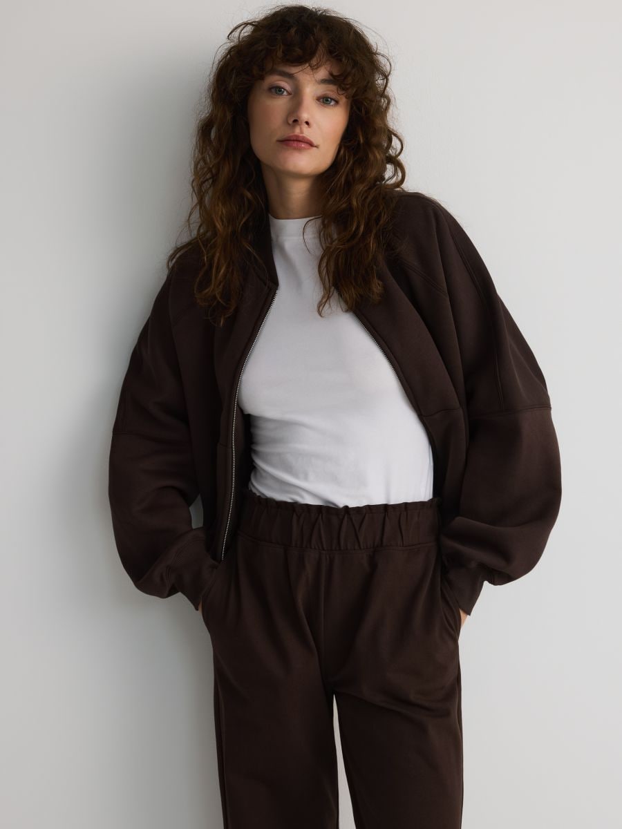 Flared sweatpants - brown - RESERVED - 3