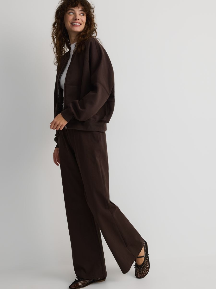 Flared sweatpants - brown - RESERVED - 4