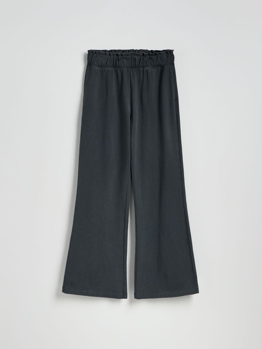 Flared sweatpants - dark grey - RESERVED - 5