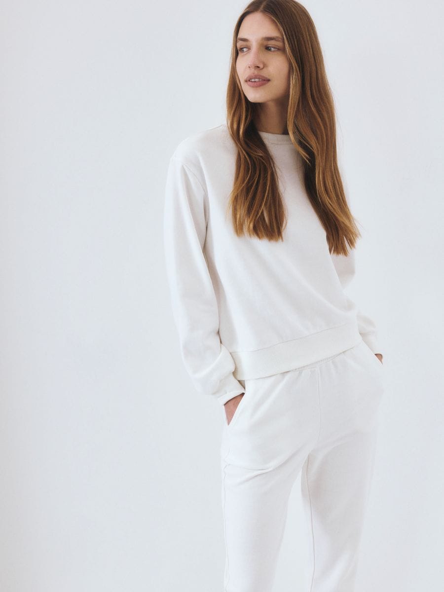 Cotton jogger sweatpants - cream - RESERVED - 6