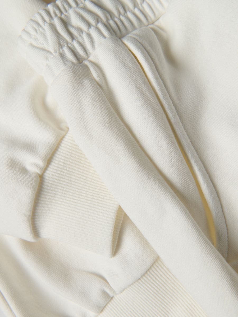 Cotton jogger sweatpants - cream - RESERVED - 7