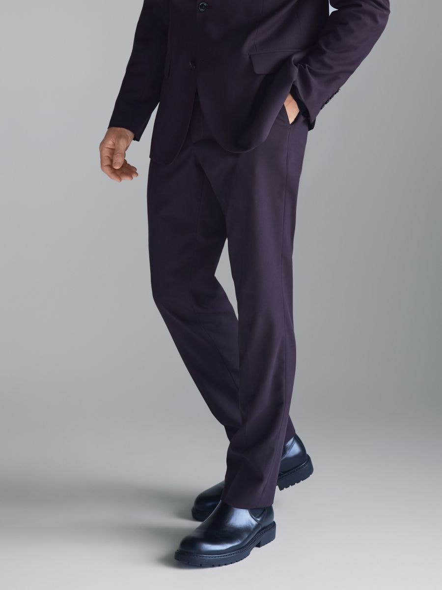 Slim fit kostuumpantalon - roodbruin - RESERVED