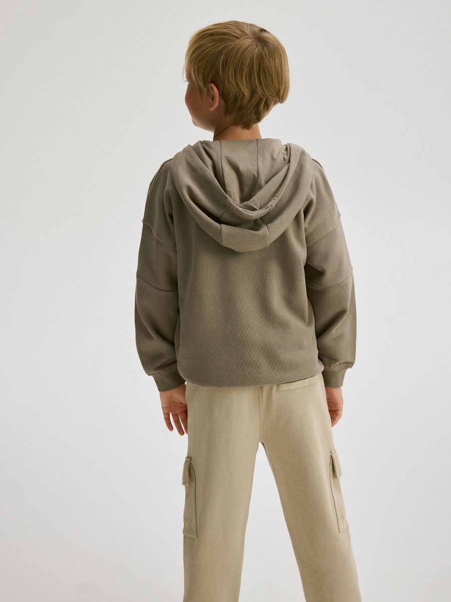 Cargo joggers with pockets - beige - RESERVED - 5