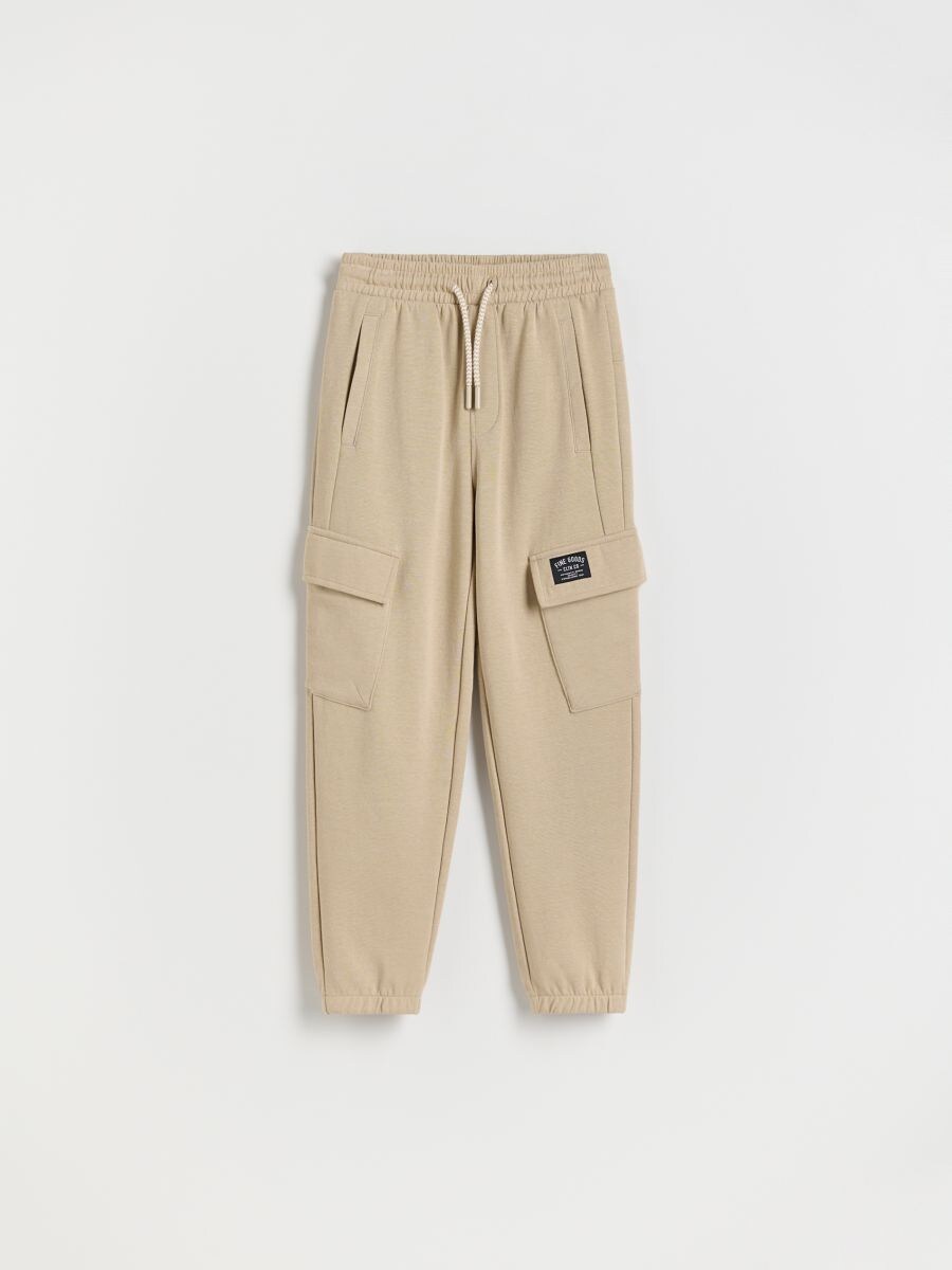 Cargo joggers with pockets - beige - RESERVED - 2