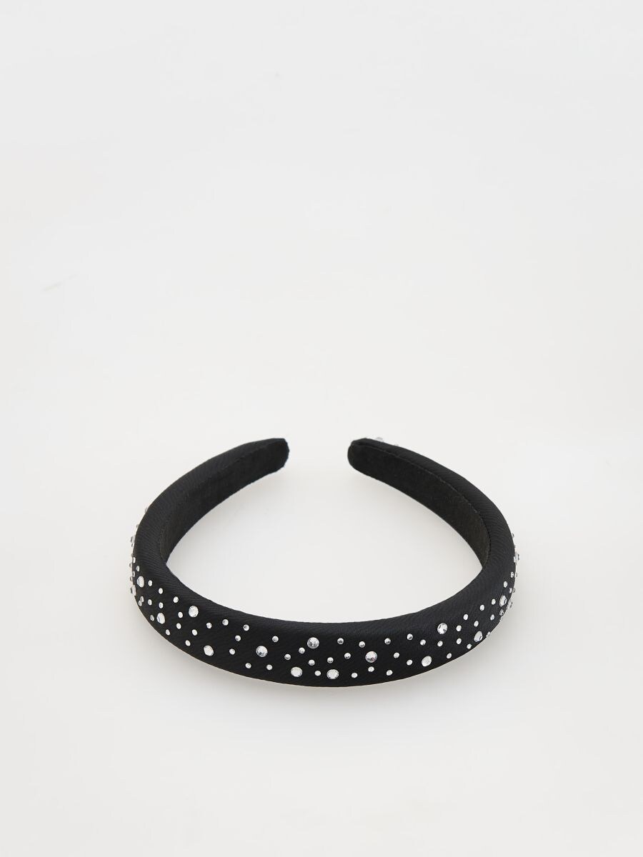 Headband with rhinestone detailing - black - RESERVED - 2
